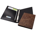 8.5" x 11" Leather Hardcover 3 ring Binder